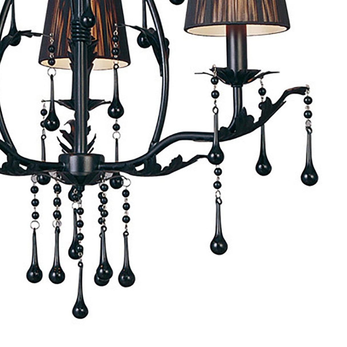 Flur 50cm Round 3 Light Chandelier - Black
