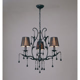 Flur 50cm Round 3 Light Chandelier - Black