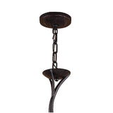 Forest 60cm 3 Arm 6 Light Chandelier - Brown & Black Oxide