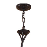 Forest 70cm 3 Arm 9 Light Chandelier - Brown & Black Oxide