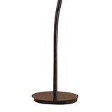 A close-up of the base and lower part of the Forest 4 Light Floor Lamp in brown & black oxide, featuring an oval-shaped flat base on a white background.