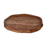 Forleyet Acacia Decorative Bowl 30cm, a shallow wooden tray with an irregular, undulating rim and visible natural wood grain, shown on a plain white background.