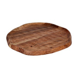 Forleyet Acacia Decorative Bowl 37cm in natural wood, a shallow organic-shaped tray with a low wavy rim and visible grain, shown on a plain white background.