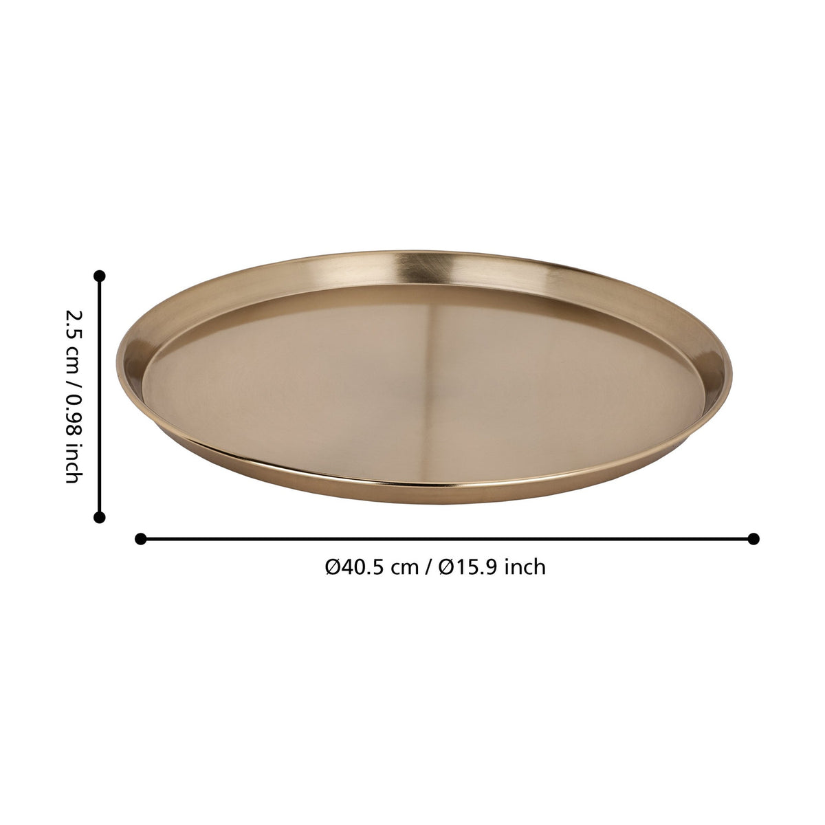 Forleyet Metal Decorative Bowl 40.5cm - Gold