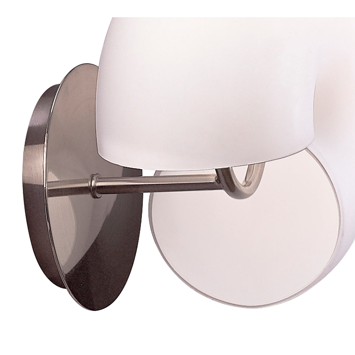 Fosil 2 Light Frosted Glass Wall Light With Switch - Satin Nickel