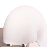 Fosil 2 Light Frosted Glass Wall Light With Switch - Satin Nickel