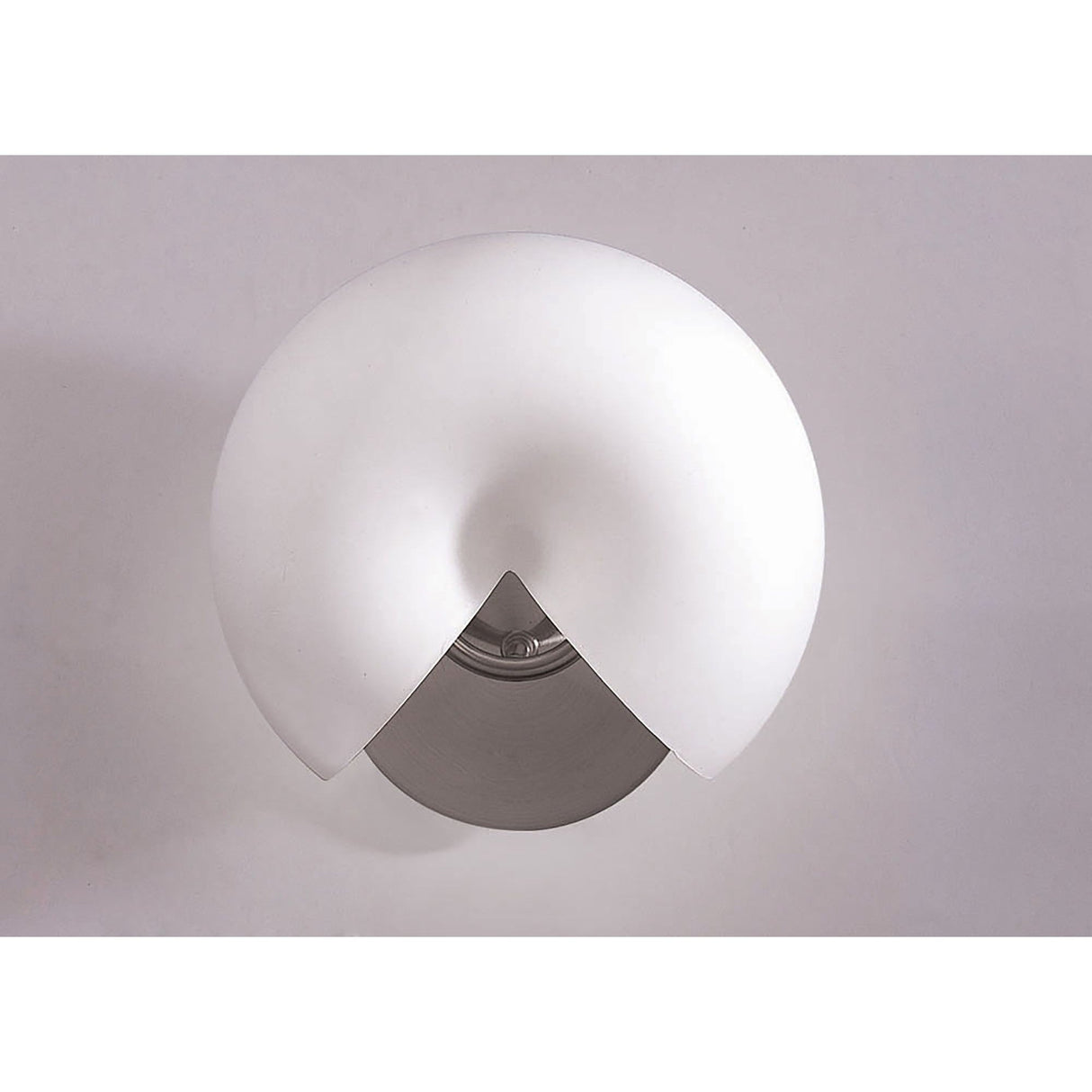 Fosil 2 Light Frosted Glass Wall Light With Switch - Satin Nickel