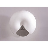 Fosil 2 Light Frosted Glass Wall Light With Switch - Satin Nickel