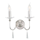 Finsbury Park 2 Light Wall Light - Polished Nickel