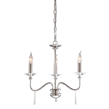 Finsbury Park 3 Light Chandelier - Polished Nickel