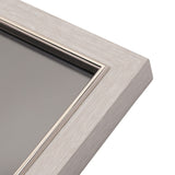 Wooden Photo Frame with Silver Inner Trim 8 x 6in - Grey