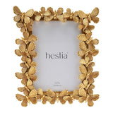Butterfly Design Resin Photo Frame with Easel Stand - Gold