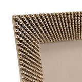 Sunburst Beaded Resin Photo Frame with Easel - Champagne