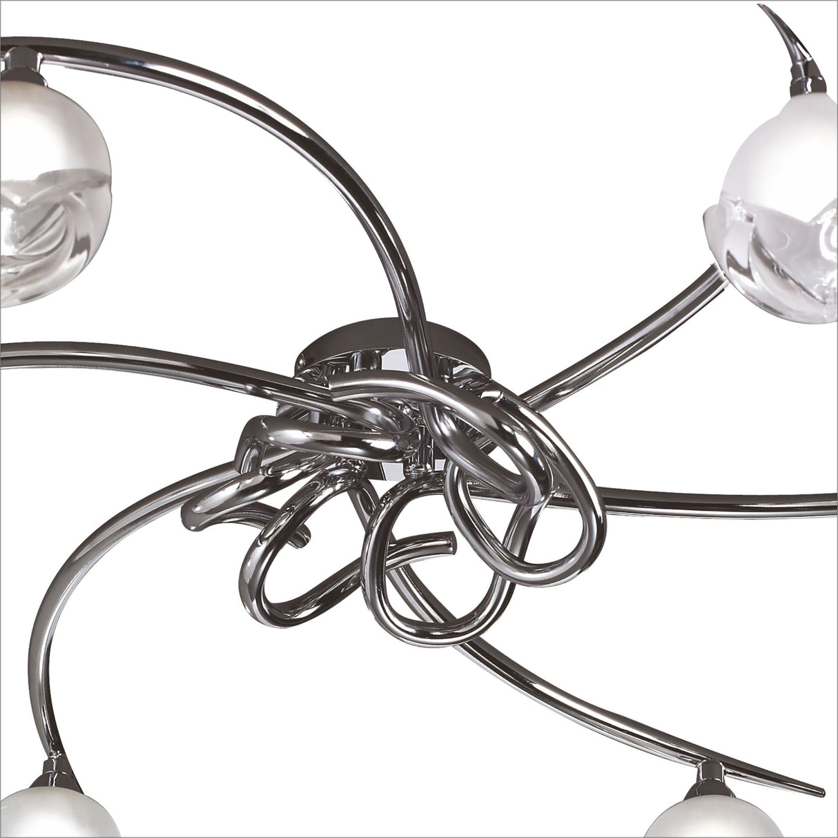 Fragma 6 Light Semi-Flush Ceiling Light - Polished Chrome