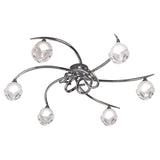 Fragma 6 Light Semi-Flush Ceiling Light - Polished Chrome