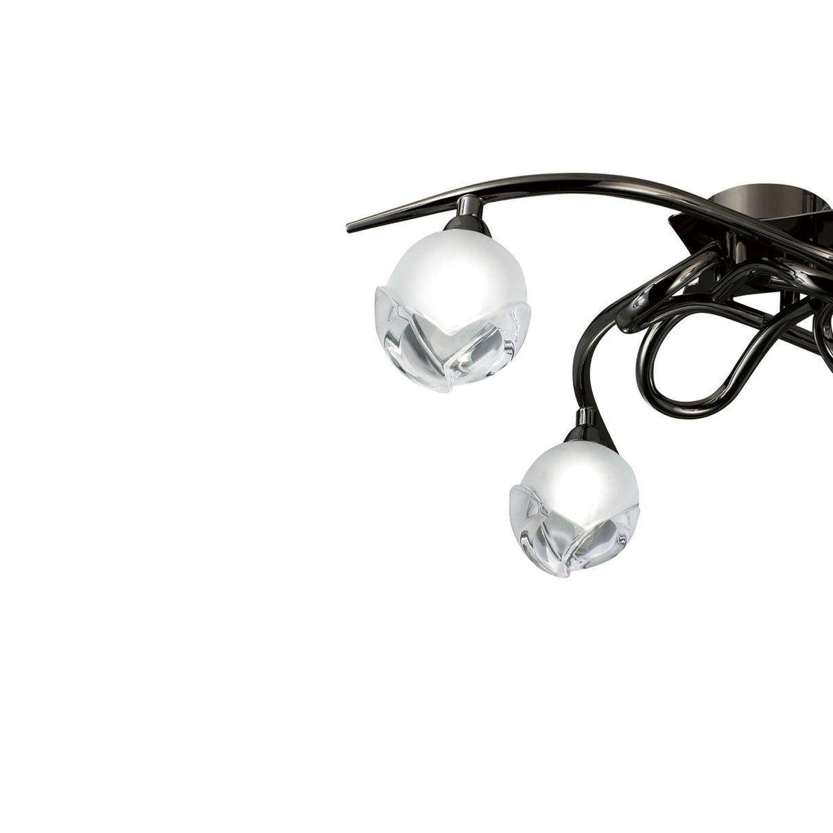 Fragma 4 Light Semi-Flush Ceiling Light - Black Chrome