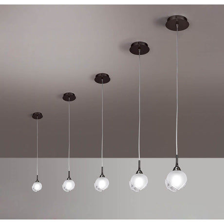 Fragma 10cm 1 Light Pendant Light - Black Chrome