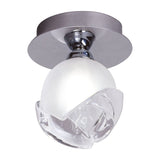 Fragma 1 Light Semi-Flush Ceiling Light - Polished Chrome