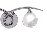 Fragma 2 Light Wall Light With Switch - Polished Chrome