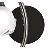 Fragma Left 1 Light Wall Light With Switch - Black Chrome