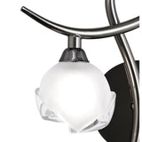 Fragma Left 1 Light Wall Light With Switch - Black Chrome