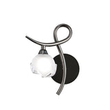 Fragma Left 1 Light Wall Light With Switch - Black Chrome