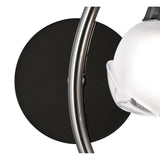 Fragma Right 1 Light Wall Light - Black Chrome