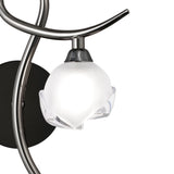 Fragma Right 1 Light Wall Light With Switch - Black Chrome