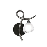 Fragma Right 1 Light Wall Light With Switch - Black Chrome