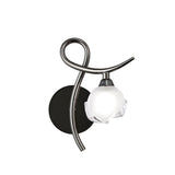 Fragma Right 1 Light Wall Light - Black Chrome