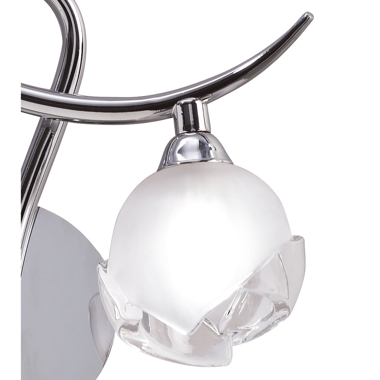 Fragma Right 1 Light Wall Light With Switch - Polished Chrome
