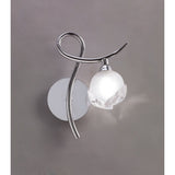 Fragma Right 1 Light Wall Light With Switch - Polished Chrome