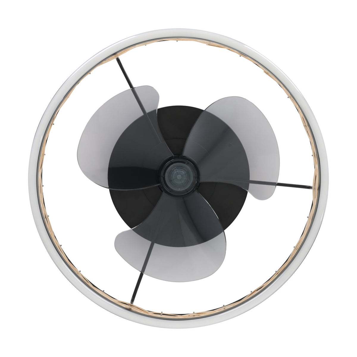 Frana Ceiling Fan with Light - Matt Black