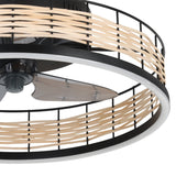 Frana Ceiling Fan with Light - Matt Black