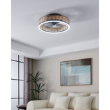 Frana Ceiling Fan with Light - Matt Black