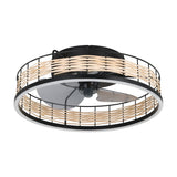 Frana Ceiling Fan with Light - Matt Black