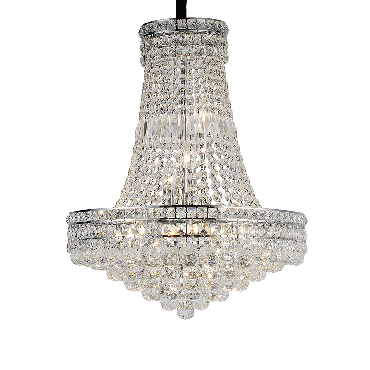 Frances 55cm 14 Light Crystal Chandelier - Polished Chrome
