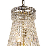 Frances 55cm 14 Light Crystal Chandelier - Antique Brass