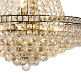 Frances 55cm 14 Light Crystal Chandelier - Antique Brass