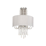 Freida 2 Light Crystal Wall Light - Chrome With White Shade