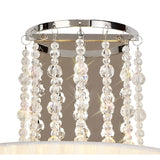 Freida 2 Light Crystal Wall Light - Chrome With White Shade