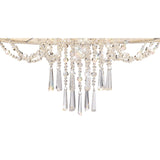 Freida 6 Light Crystal Semi-Flush Ceiling Light -  White