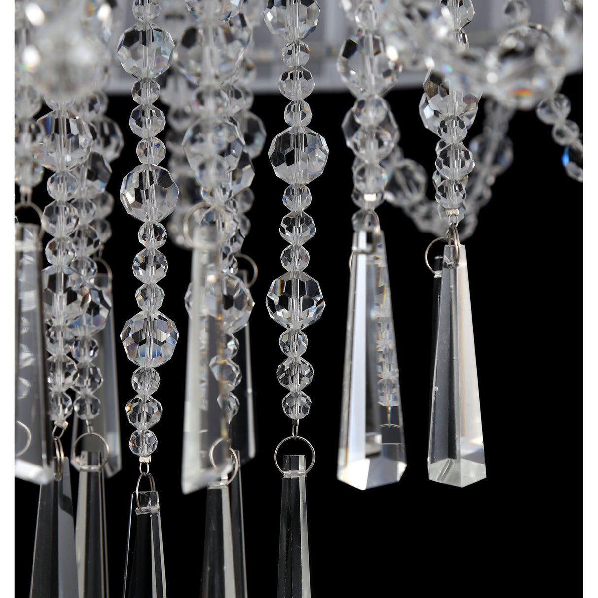 Freida 6 Light Crystal Semi-Flush Ceiling Light -  White