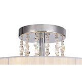Freida 6 Light Crystal Semi-Flush Ceiling Light -  White