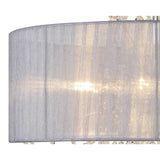 Freida 6 Light Crystal Semi-Flush Ceiling Light - Grey