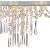 Freida 6 Light Crystal Semi-Flush Ceiling Light - Grey