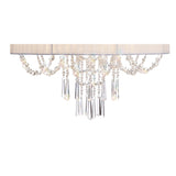 Freida 50cm 6 Light Crystal Chandelier - Chrome With White Shade