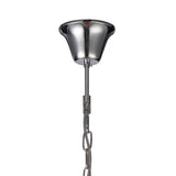 Freida 50cm 6 Light Crystal Chandelier - Chrome With Grey Shade