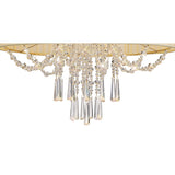 Freida 6 Light Crystal Semi-Flush Ceiling Light - Ivory