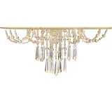 Freida 50cm 6 Light Crystal Chandelier - French Gold With Ivory Shade